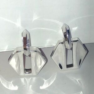 Elegant Vintage Silver Tone Retro Boho Geometric Earrings